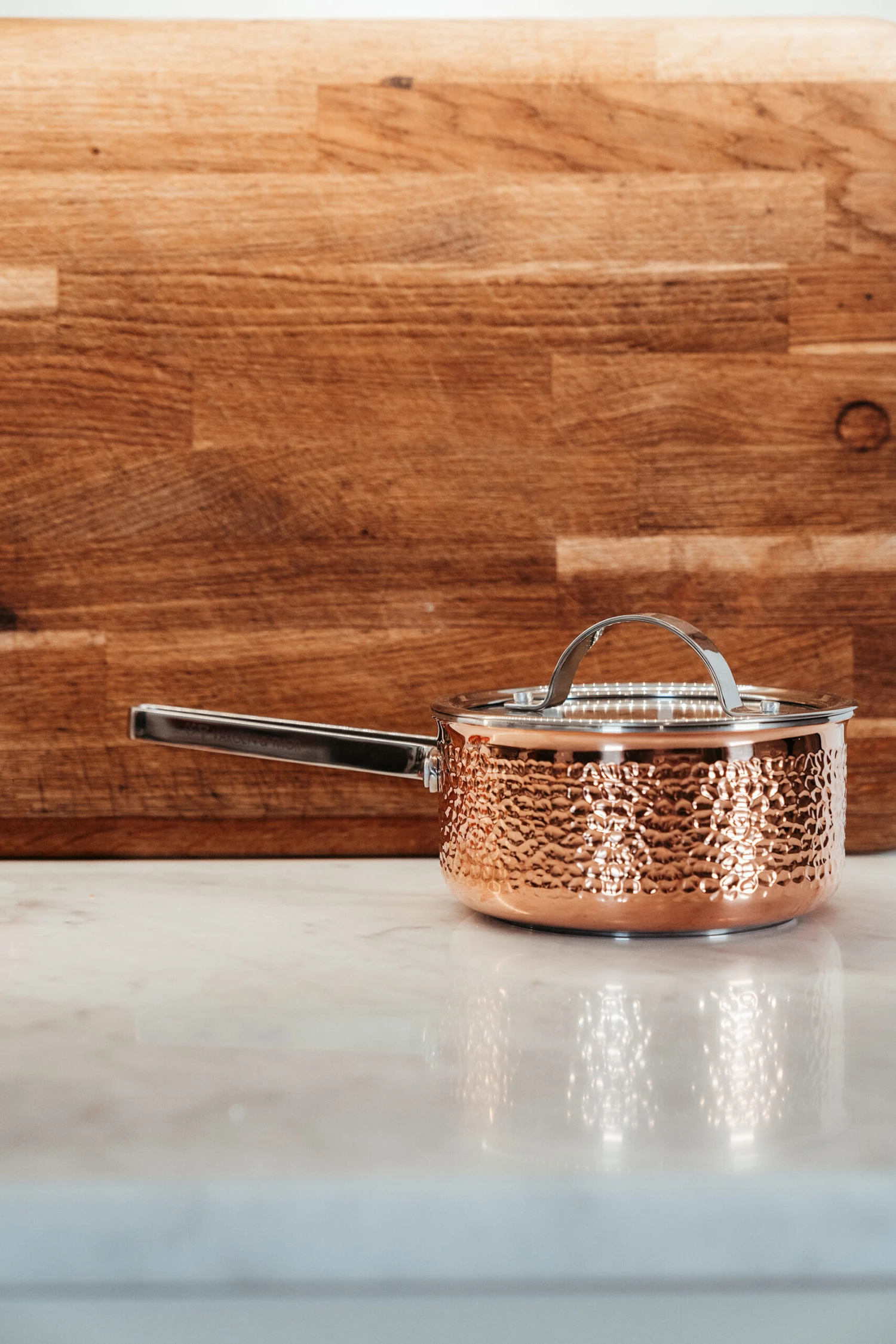 Mjölner Topf Mit Stiel Aus Gehämmertem Kupfer Mit Deckel – Bild 6