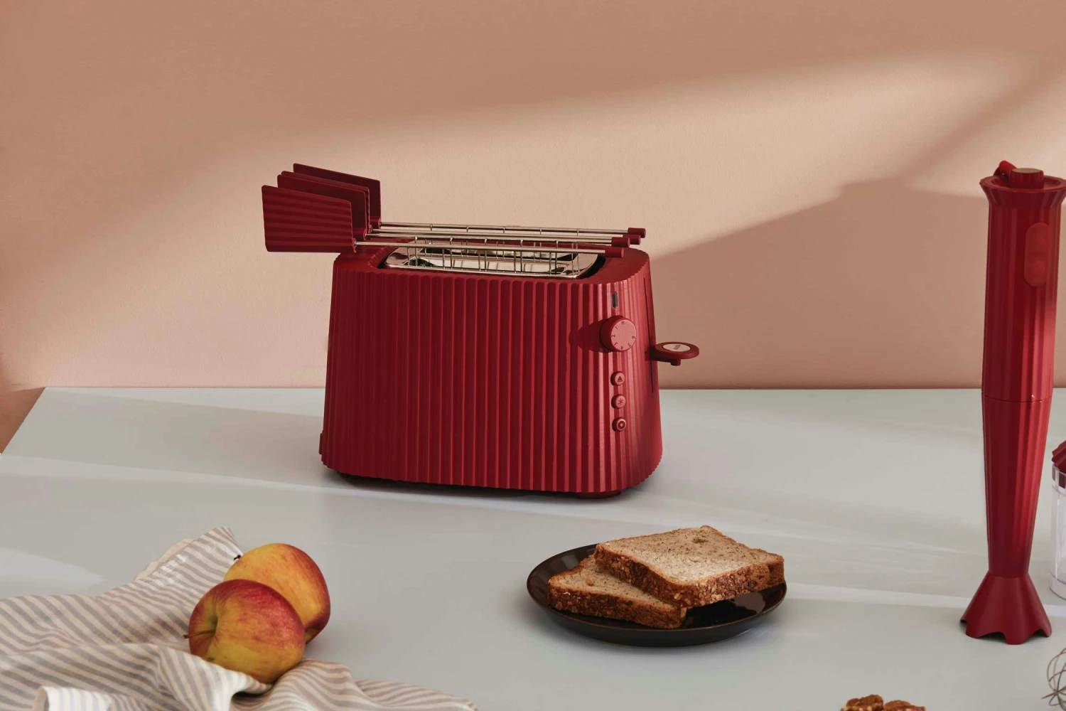 Alessi Plissé Toaster, Rot – Bild 2