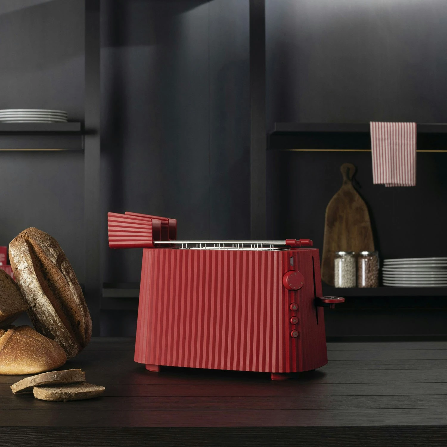 Alessi Plissé Toaster, Rot – Bild 3