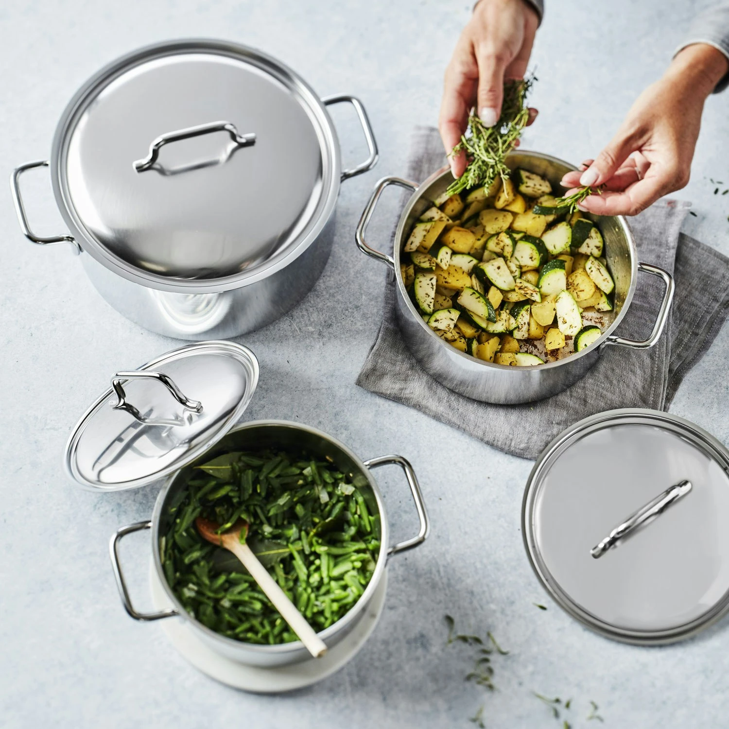 Demeyere Apollo Topf Mit Deckel 22 Cm / 4 L – Bild 2