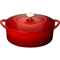 Denby Pomegranate Gusseisentopf Oval Ø28 Cm, Rot