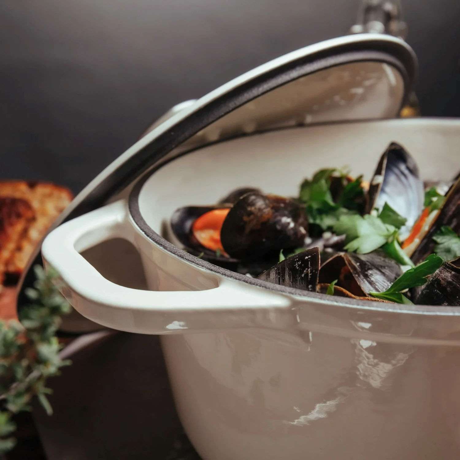 Gusseisentopf, Creme – Bild 6