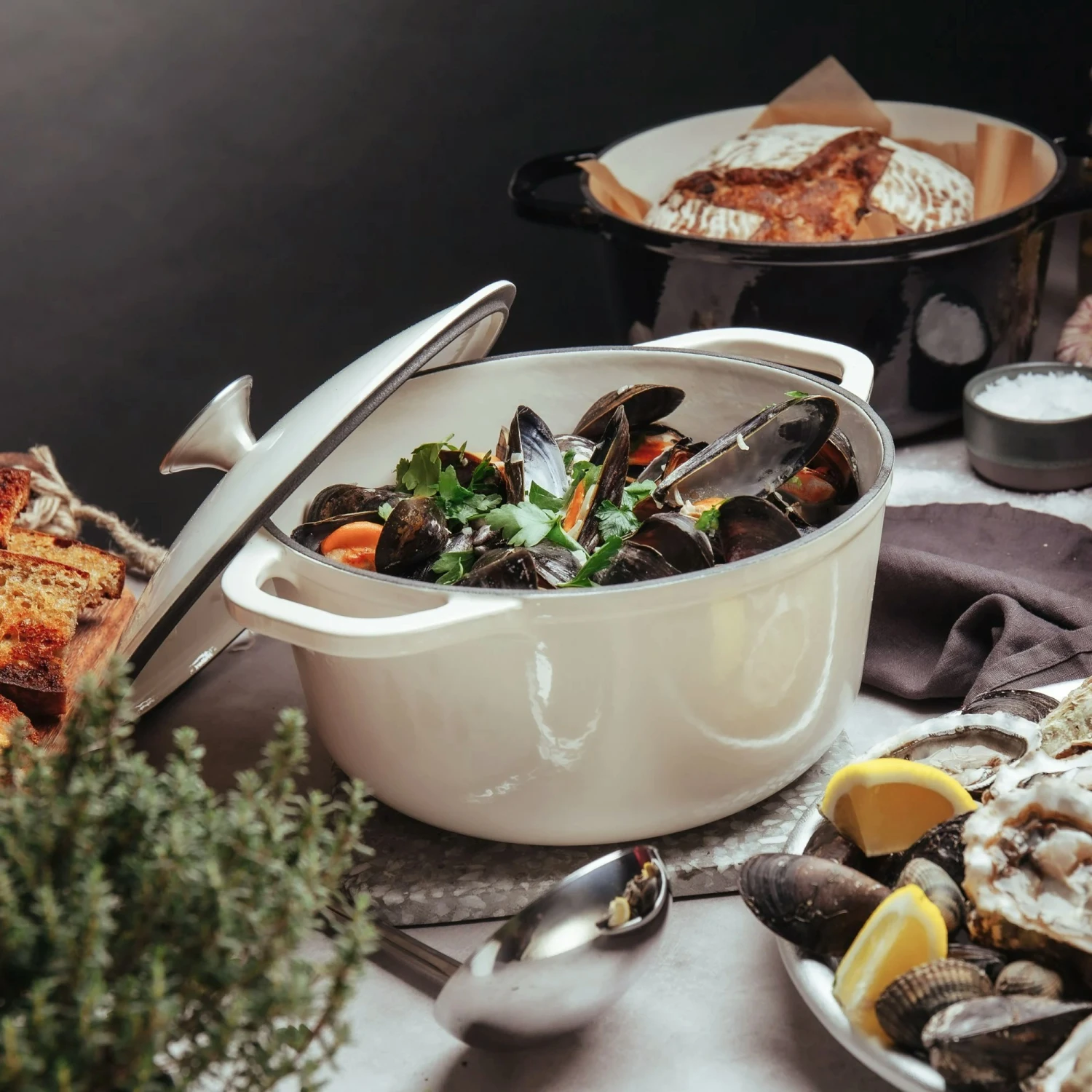 Gusseisentopf, Creme – Bild 4