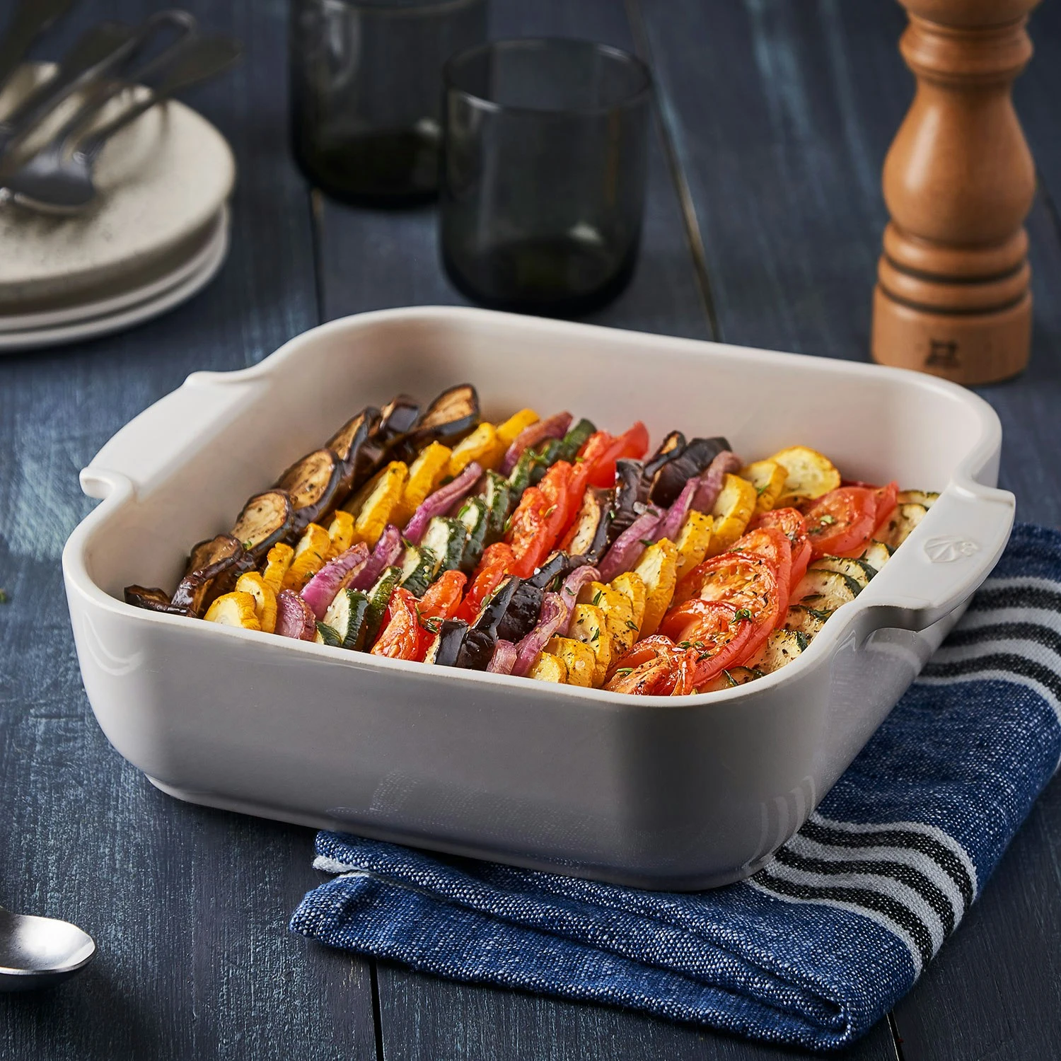 Peugeot Appolia Ofenform 28x28 Cm, Naturweiß – Bild 2