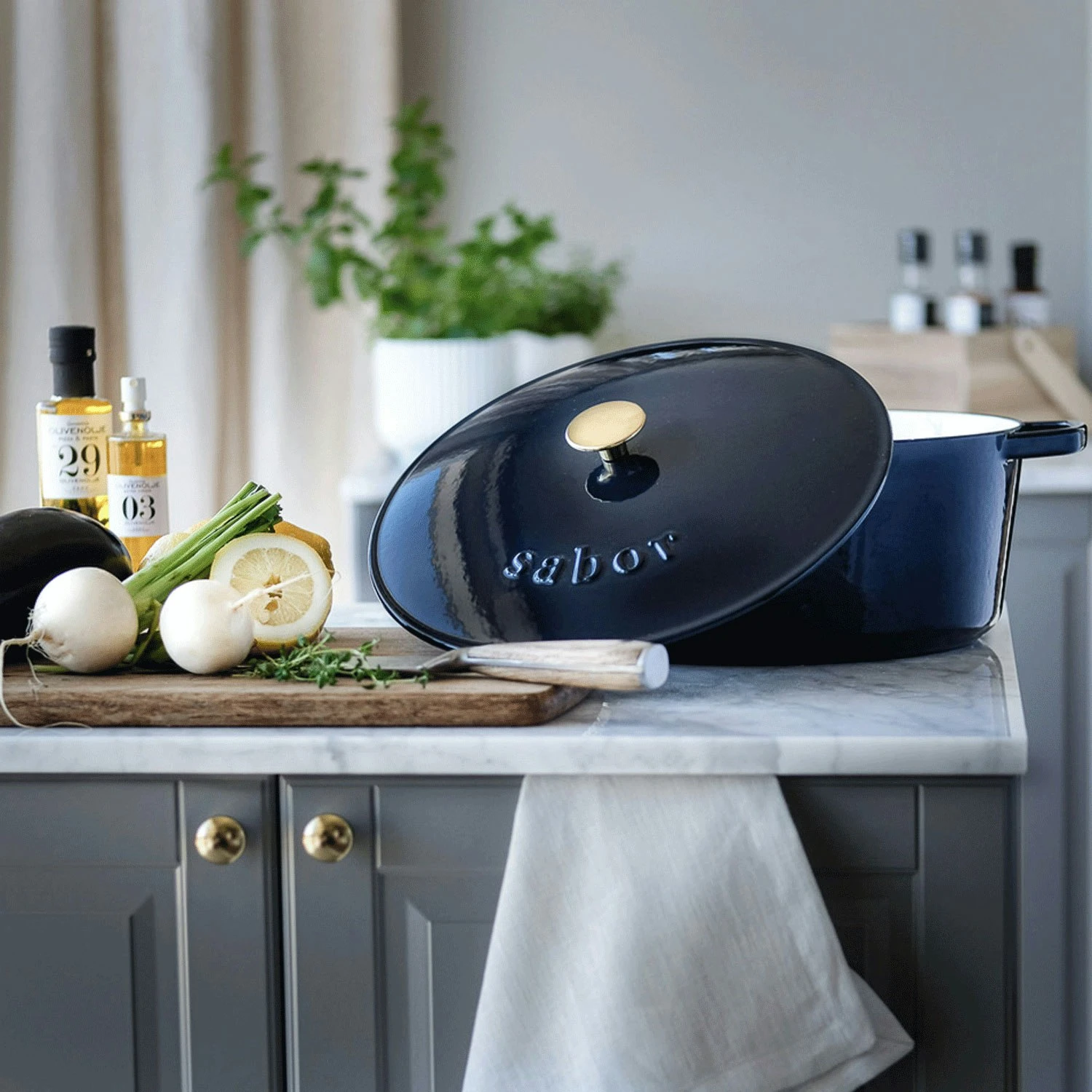 Gusseisentopf 6,7 L, Midnight Blue – Bild 2