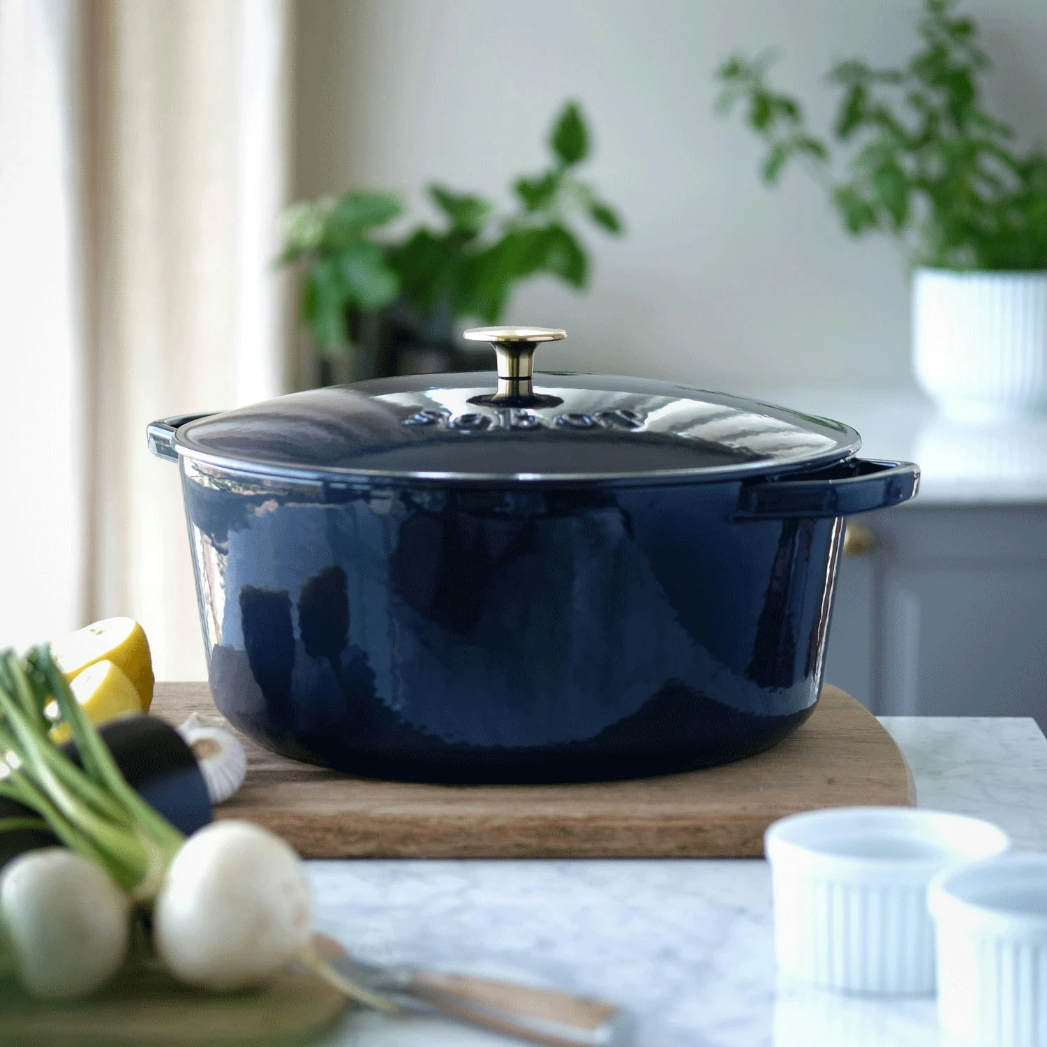 Gusseisentopf 6,7 L, Midnight Blue – Bild 4