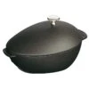 Staub Mussel Pot In Cast Iron, Nickel Lid-knob, Black