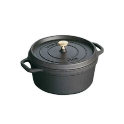 Staub Runde Kochtopf Aus Gusseisen 6,7 L, Schwarz