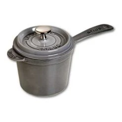 Staub Small Round Casserole In Cast Iron, Grey