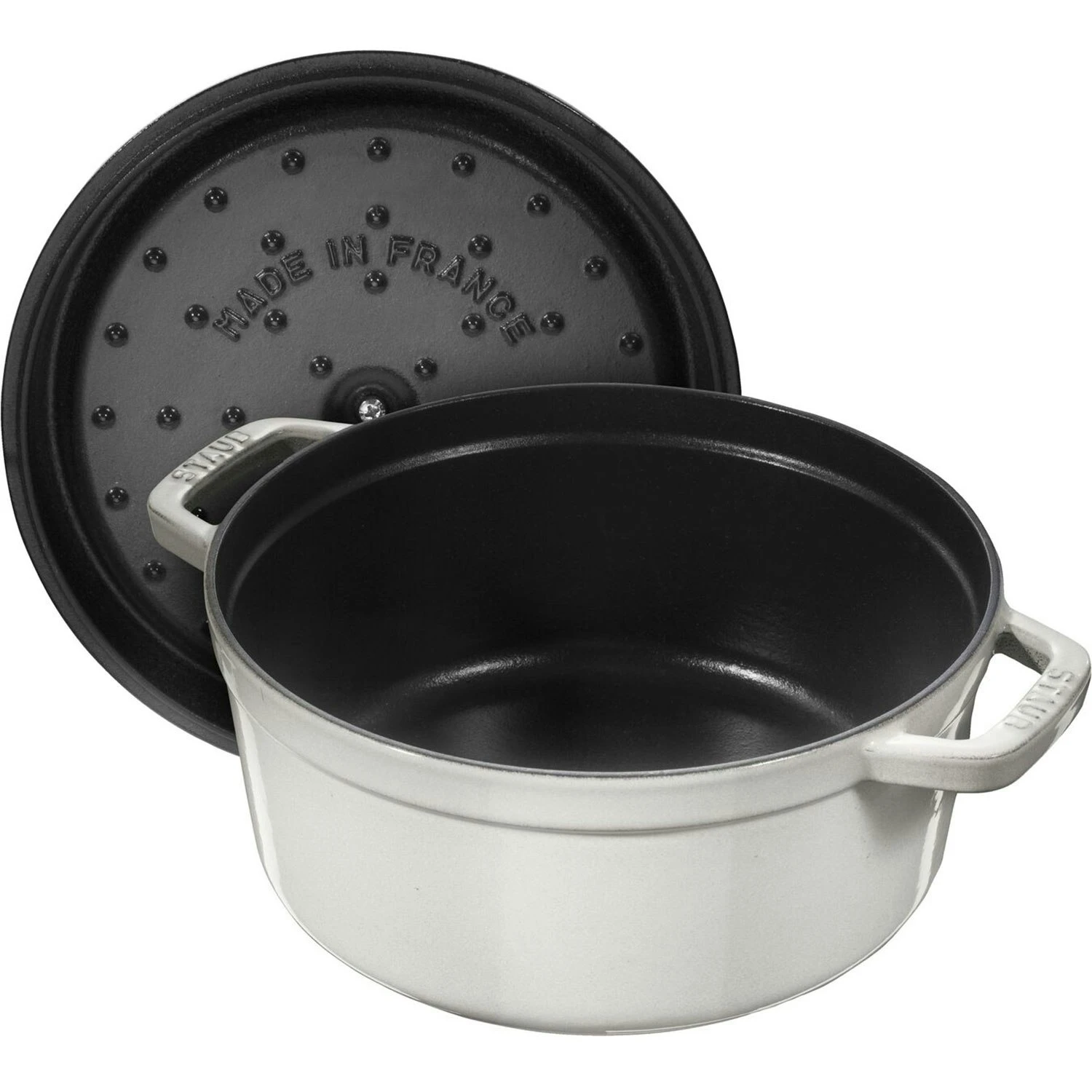 Staub Kokotte Rund, 28 Cm 3,8 L, Weiß – Bild 2