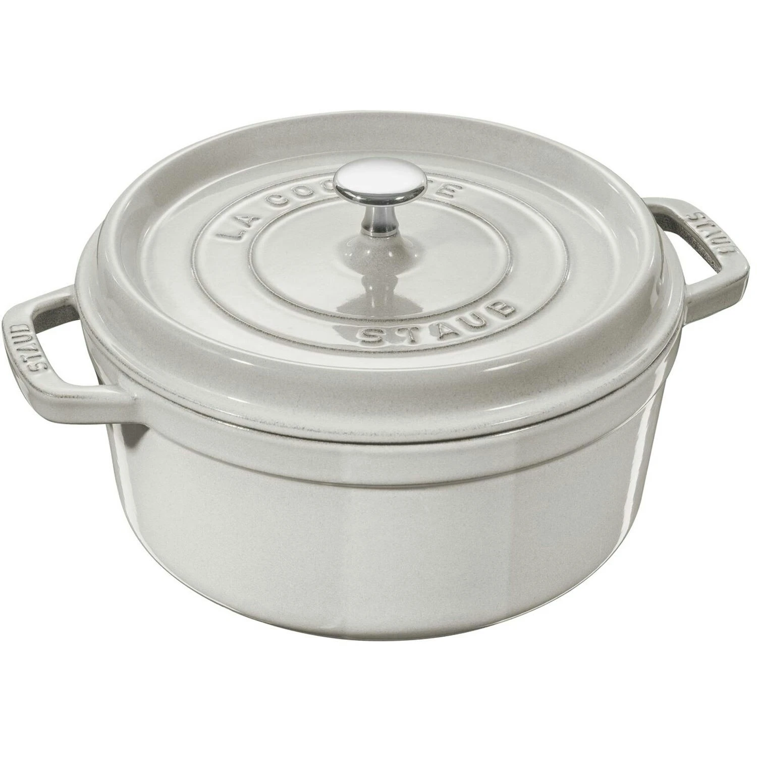 Staub Kokotte Rund, 26 Cm 5,2 L, Weiß